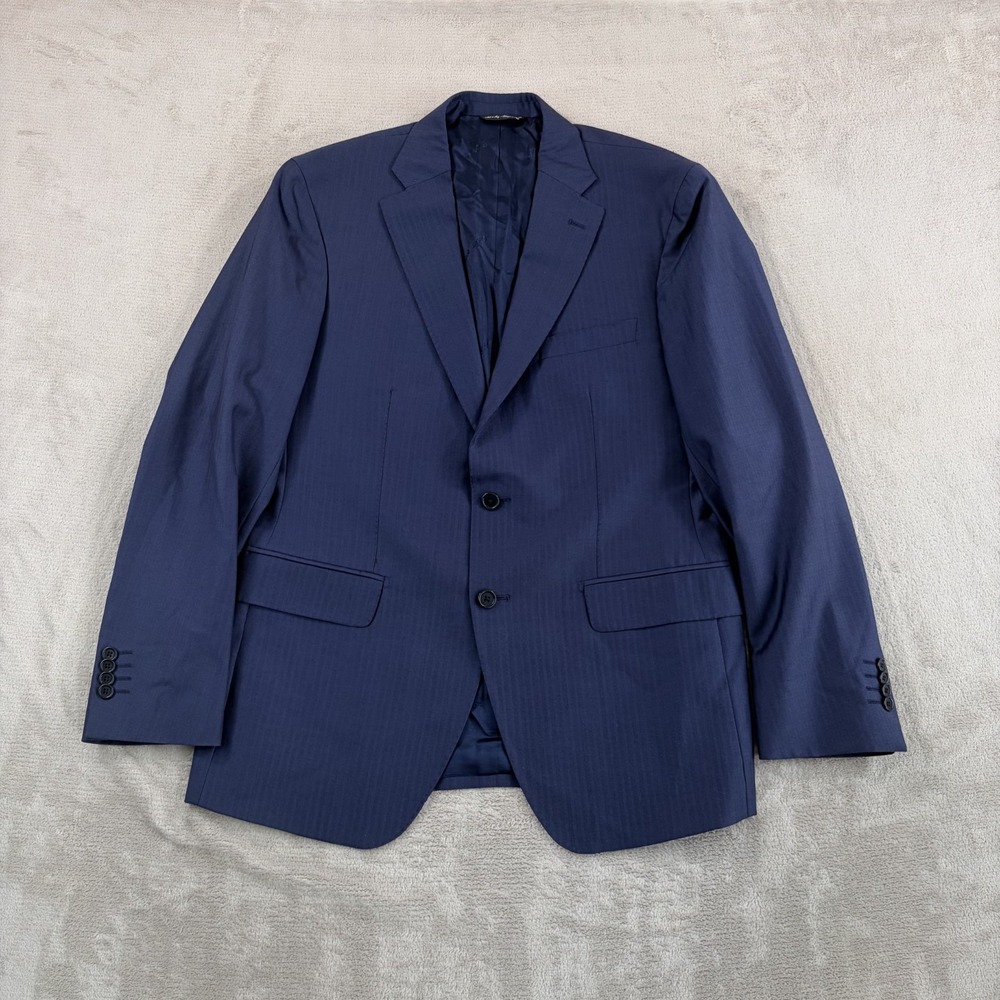 Ermenegildo Zegna Modern Fit Nap Blazer Sports Coat Navy Wool Men 40R Italy Made